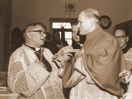 ks. Edward Zacher i ks. kardynał Karol Wojtyła