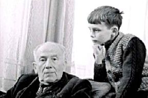 Jan Królikiewicz z wnukiem Krzysztofem. Początek lat sześćdziesiątych.